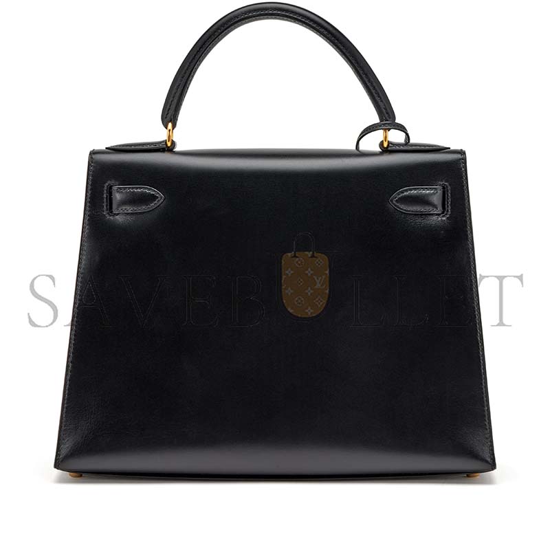 HERMÈS MASTER BLACK BOX KELLY 28 GOLD HARDWARE (28*22*10cm)